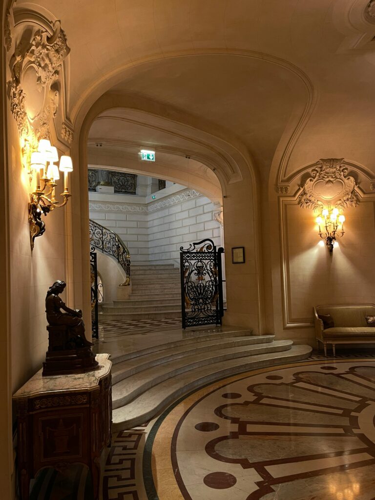 Shangri La hotel interior in Paris France